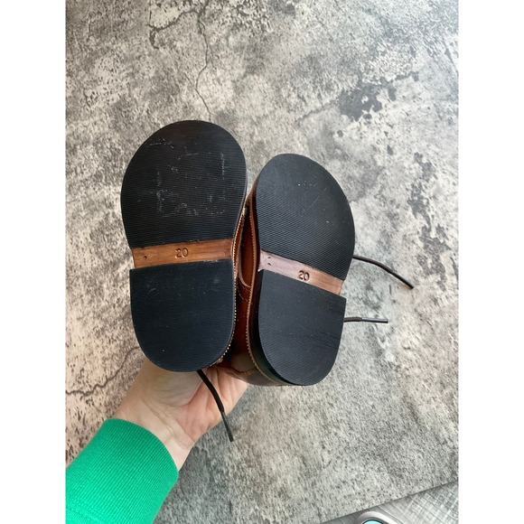 Mikoleon Classic Heirloom Kids Toddler Sz 20 (5US) Brown Leather Lace Up Boots - Picture 6 of 11